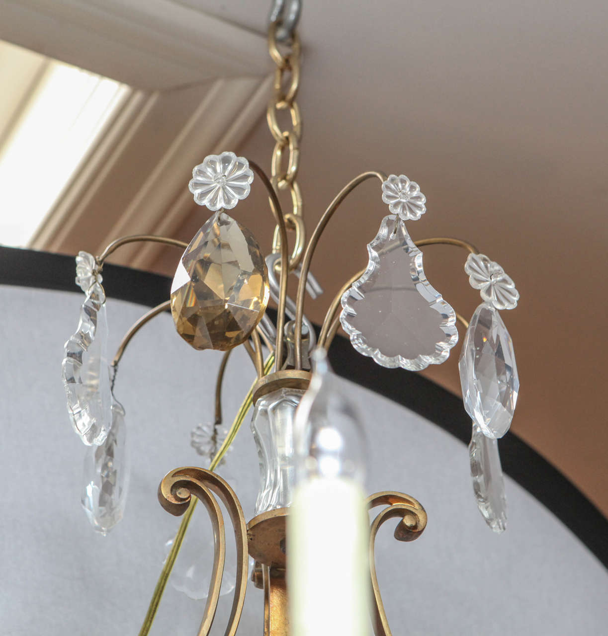1900s French Bronze Bagues Chandelier For Sale 1