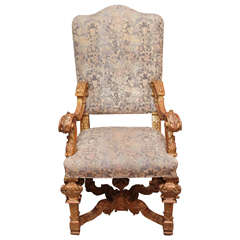 Single 19th Century French Giltwood Armchair
