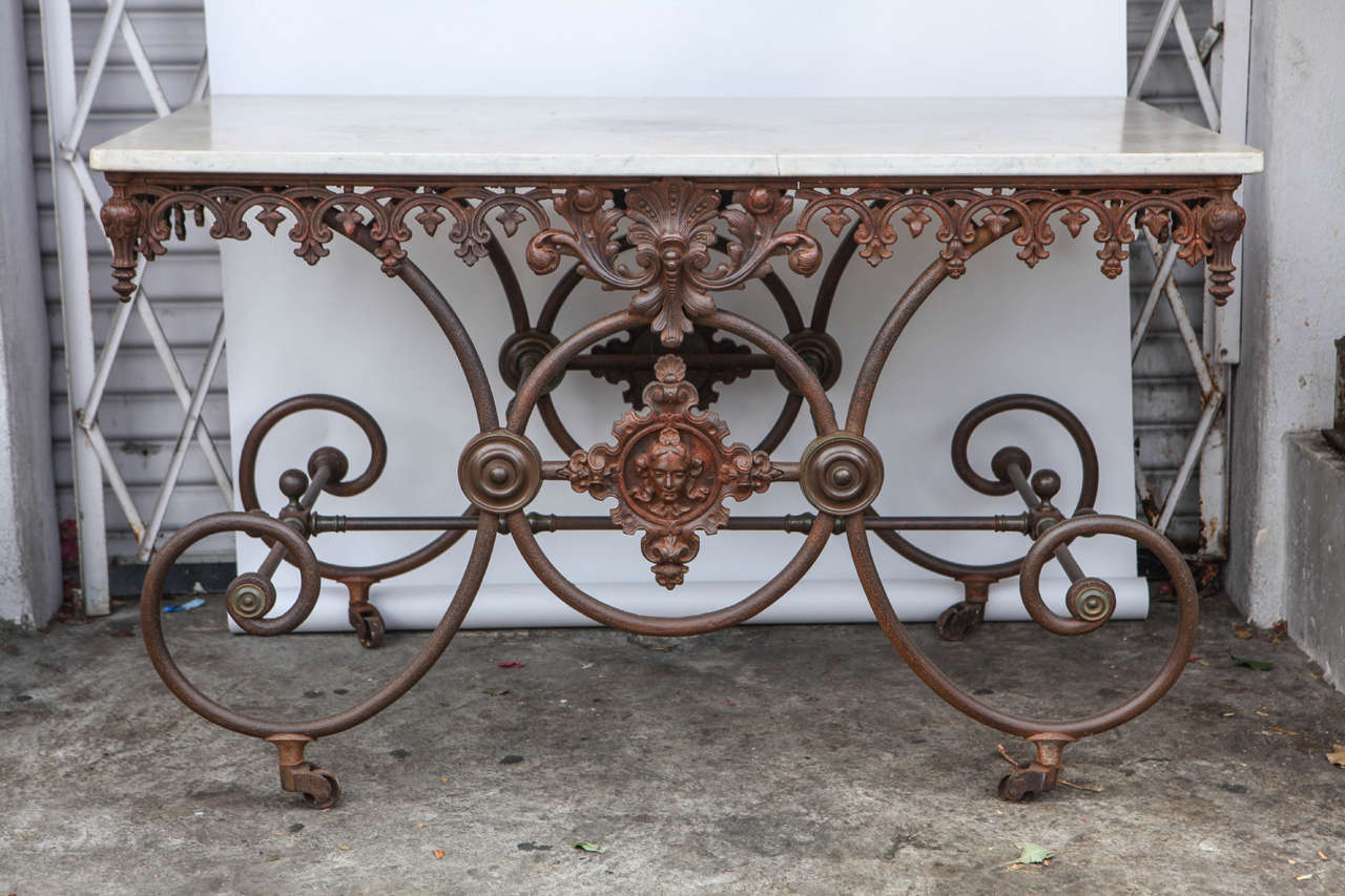19th c. French Bakers Iron Candy Table