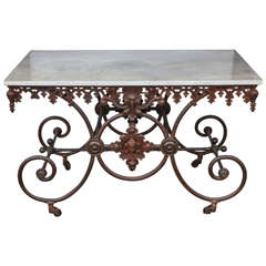 19th c. French Bakers Iron Candy Table