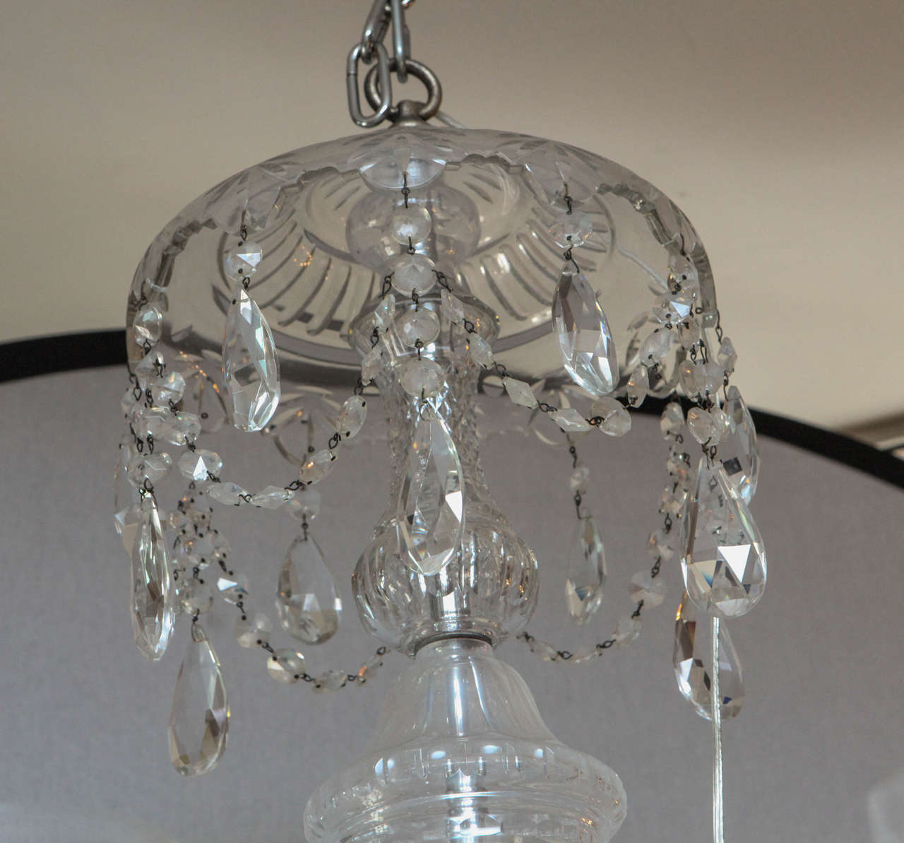 1900s Irish Cut Crystal Chendelier For Sale 1