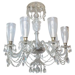 1900s Irish Cut Crystal Chendelier