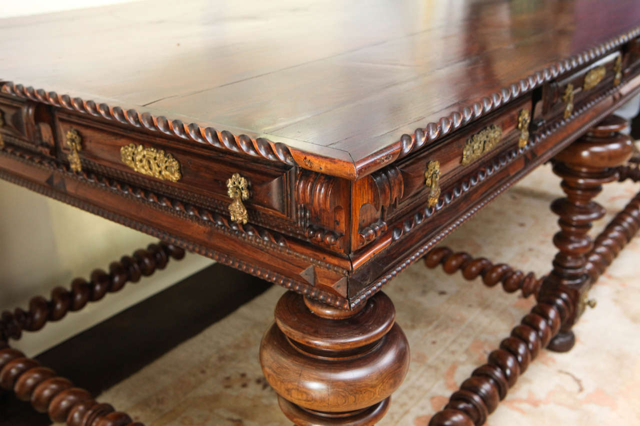 19th Century Monumental Portuguese Writing Table or Desk 1