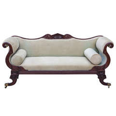 19th Century American Mahogany Settee 2