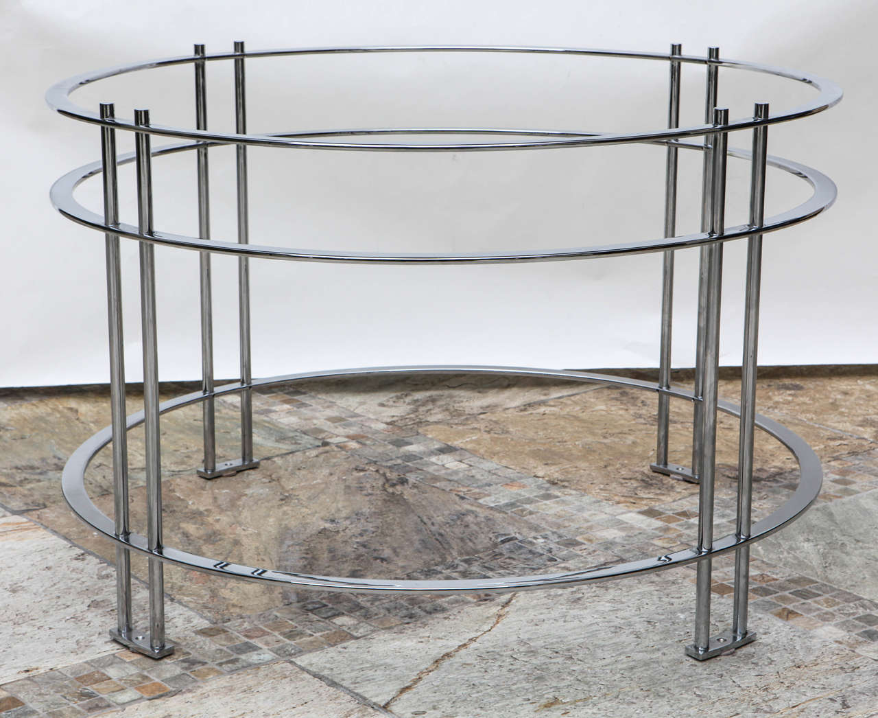 Vintage Round Dining Table with Glass Top For Sale at 1stDibs vintage