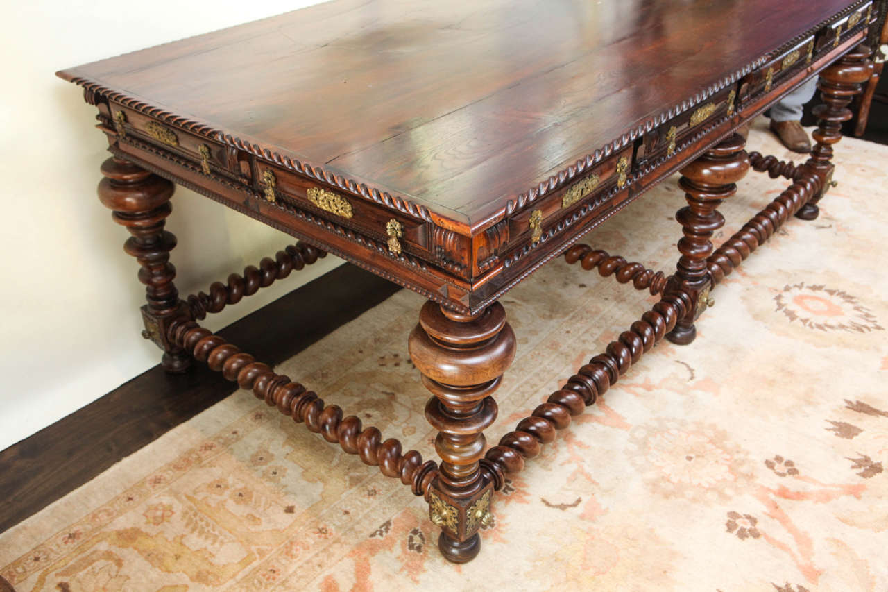 19th Century Monumental Portuguese Writing Table or Desk For Sale at