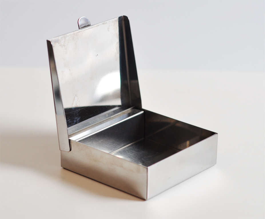 French Chrome Buckle Box in the Style of Maria Pergay, 1970s