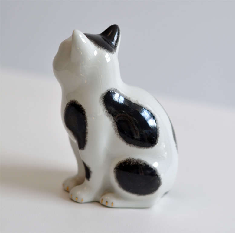 Italian PIERO FORNASETTI Small Ceramic Cat