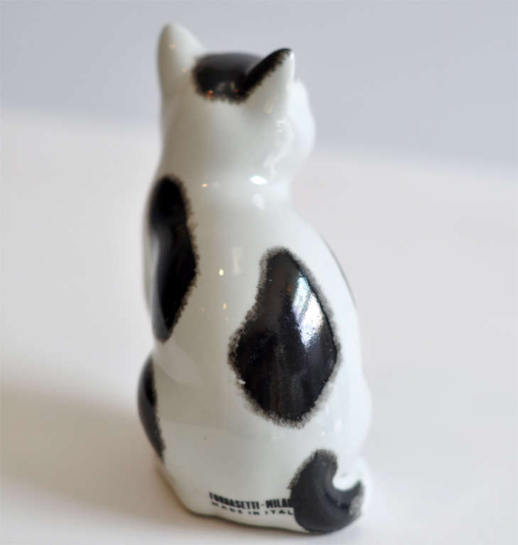 Mid-20th Century PIERO FORNASETTI Small Ceramic Cat