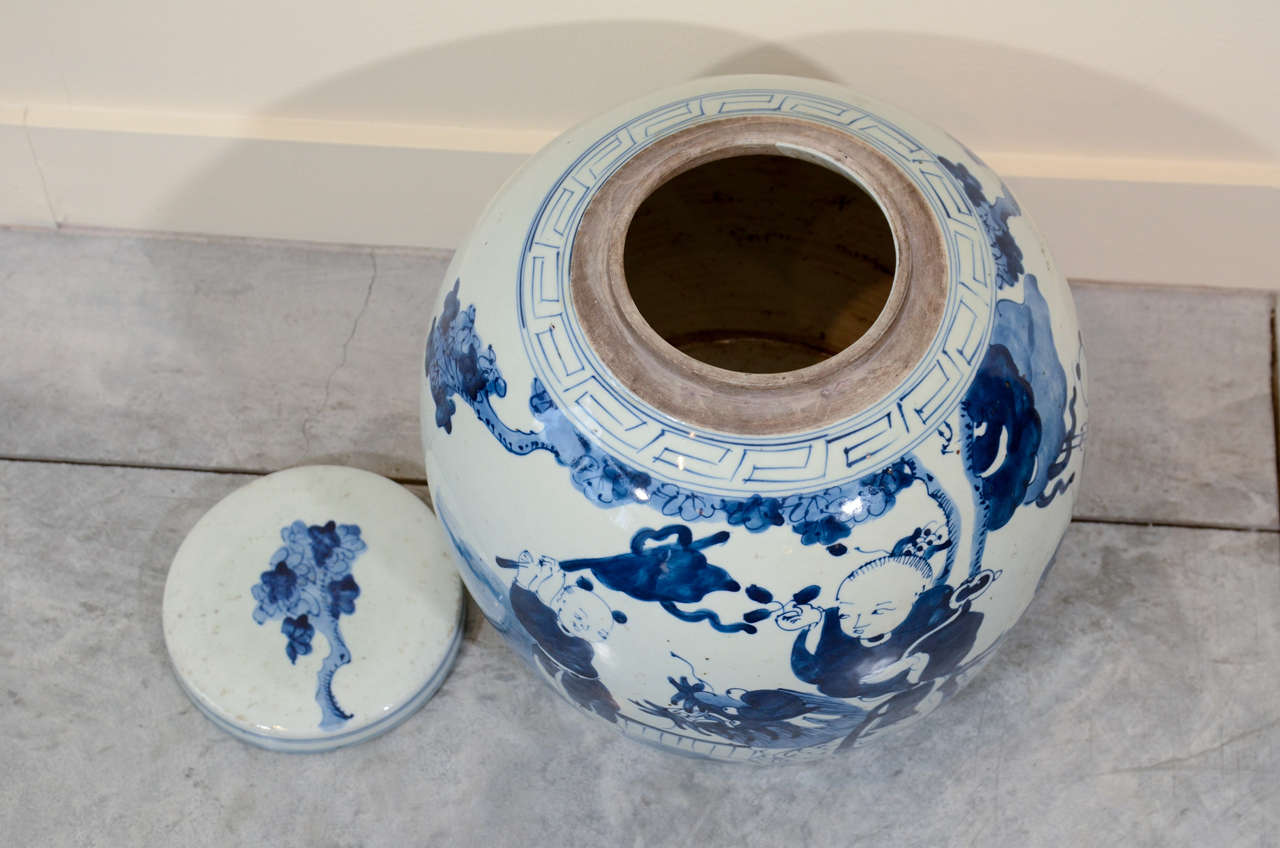 20th Century Large Porcelain Covered Jar