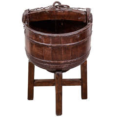 Antique Cypress Water Bucket