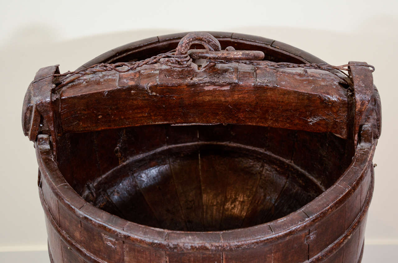 Chinese Antique Cypress Water Bucket