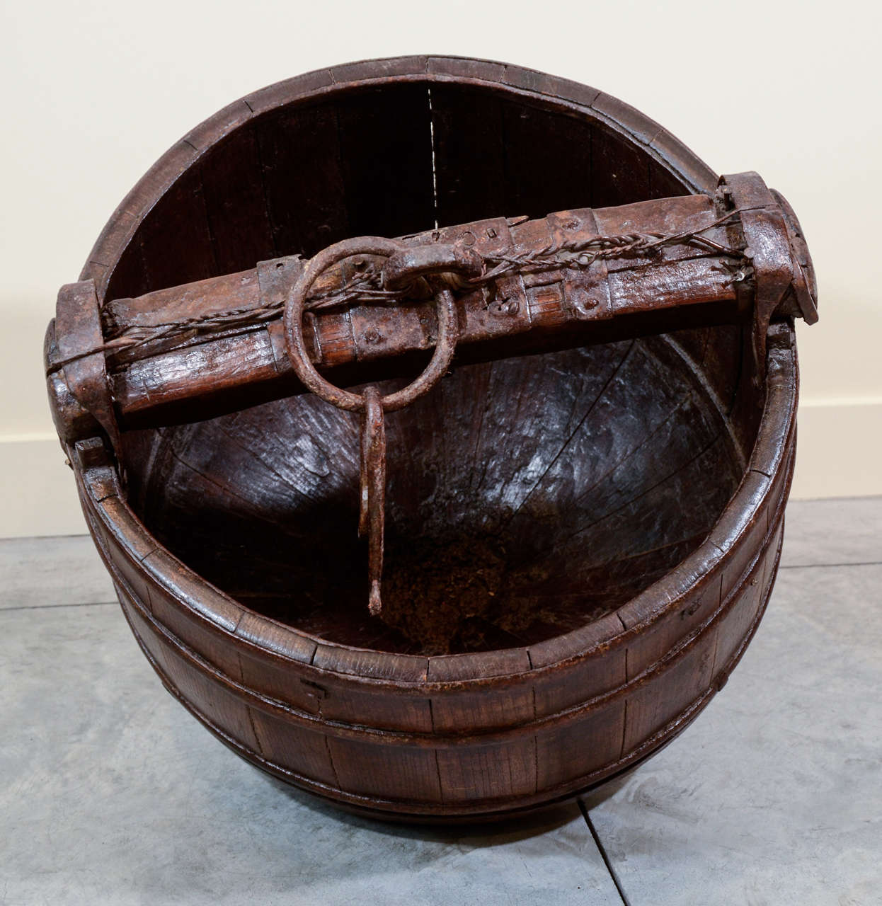 Antique Cypress Water Bucket 2