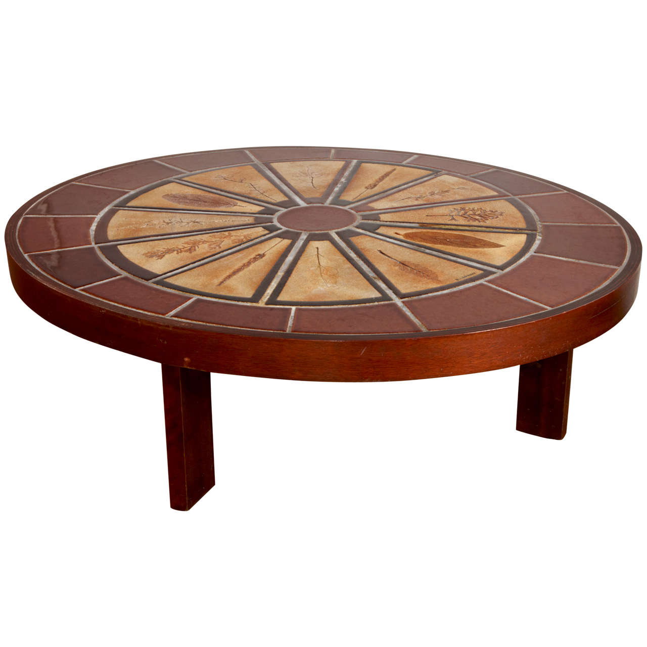Roger Capron 1970 Tile Coffee Table Garrigue Collection Vallauris For Sale