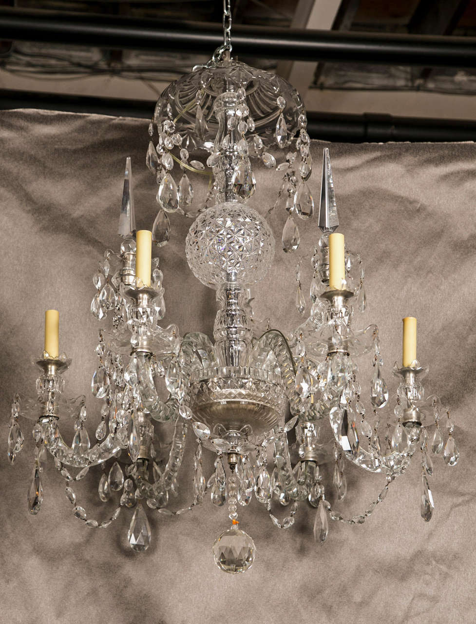 Antique 18th Century Georgian Crystal Chandelier 1