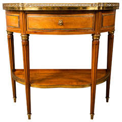 French Louis XVI Style Demilune Console Table by Jansen