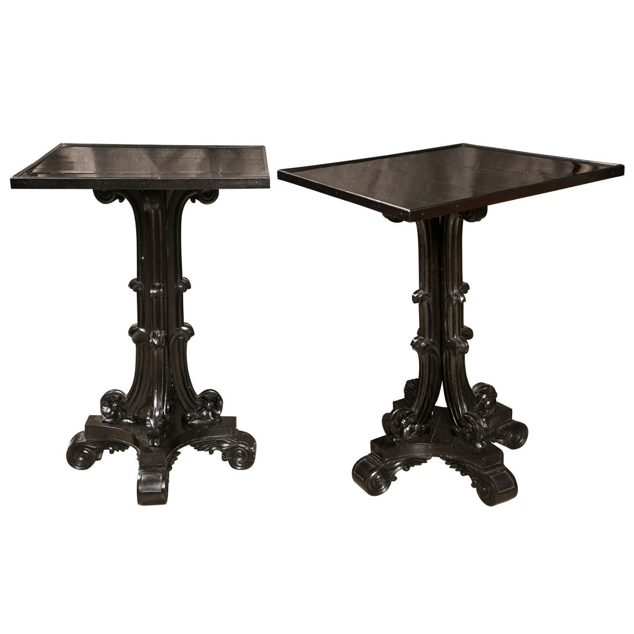 Pair of Early 19th Century Ebony Side Tables