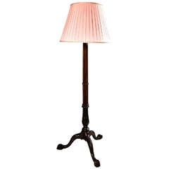 English Georgian Style Mahogany Floor Lamp