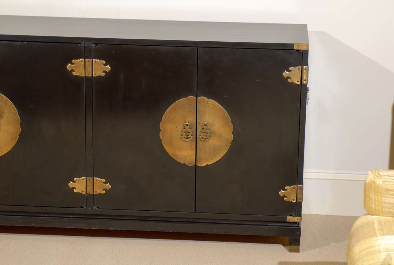 Michael Taylor Style Four-Door Cabinet