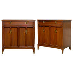 Gorgeous Pair of Modern End Tables/Night Stands in Walnut