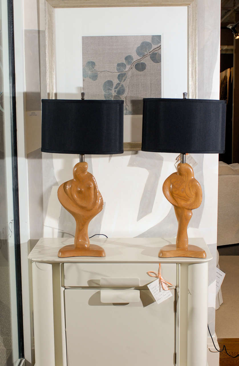 Fantastic Sculptural Pair of Heifetz Lamps For Sale 1