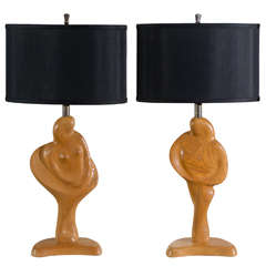 Fantastic Sculptural Pair of Heifetz Lamps 4