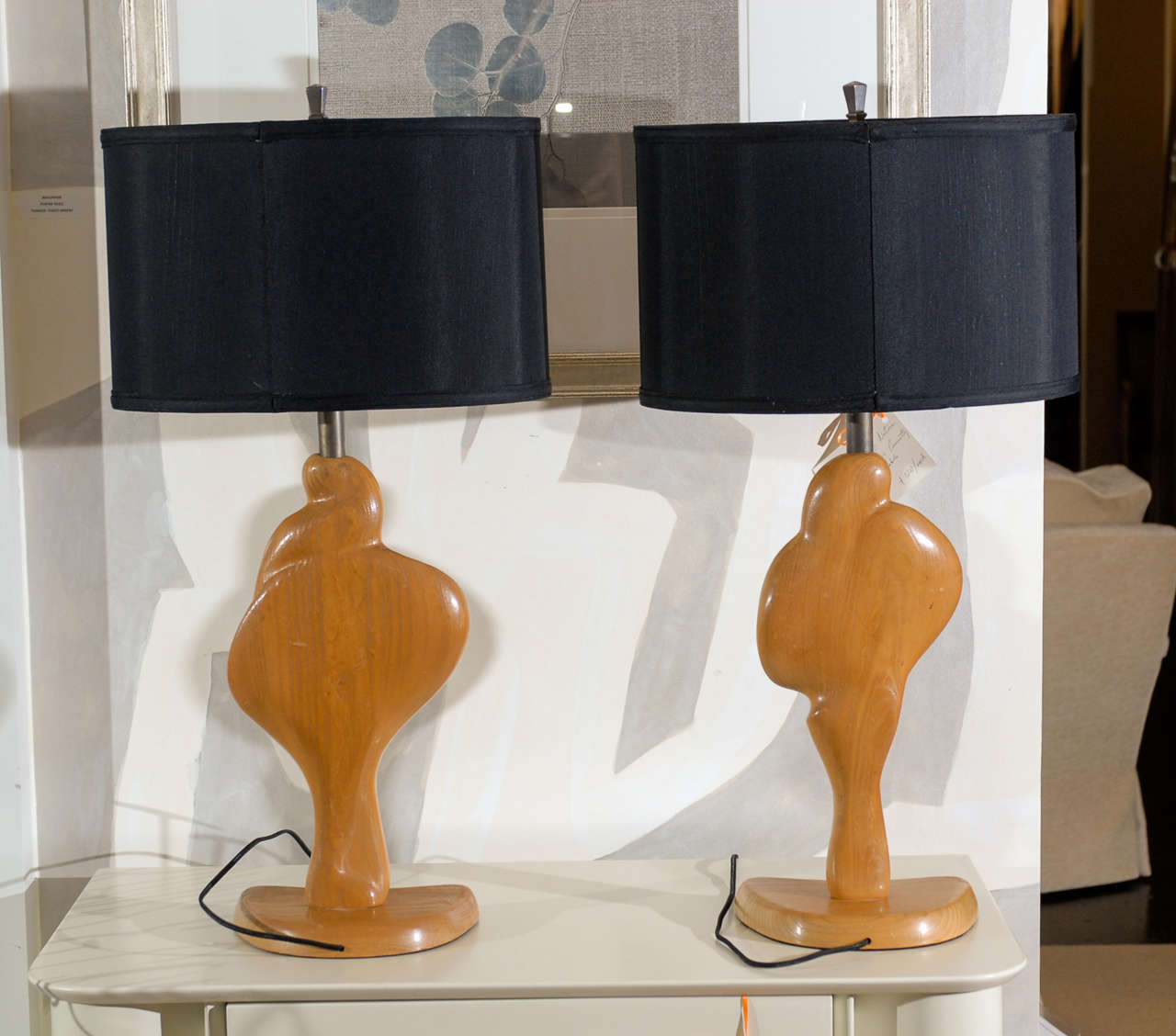 American Fantastic Sculptural Pair of Heifetz Lamps For Sale