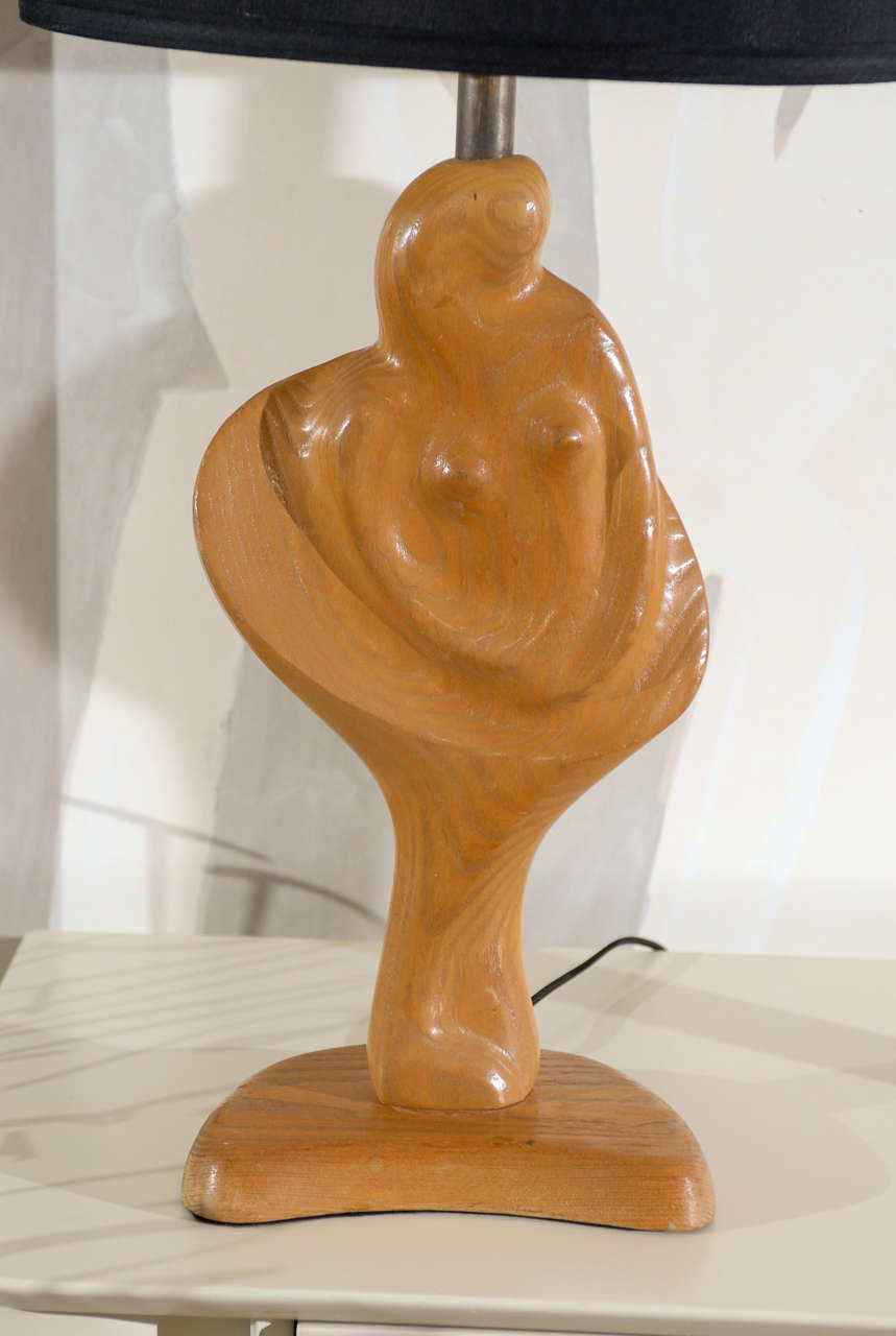 Mid-20th Century Fantastic Sculptural Pair of Heifetz Lamps For Sale