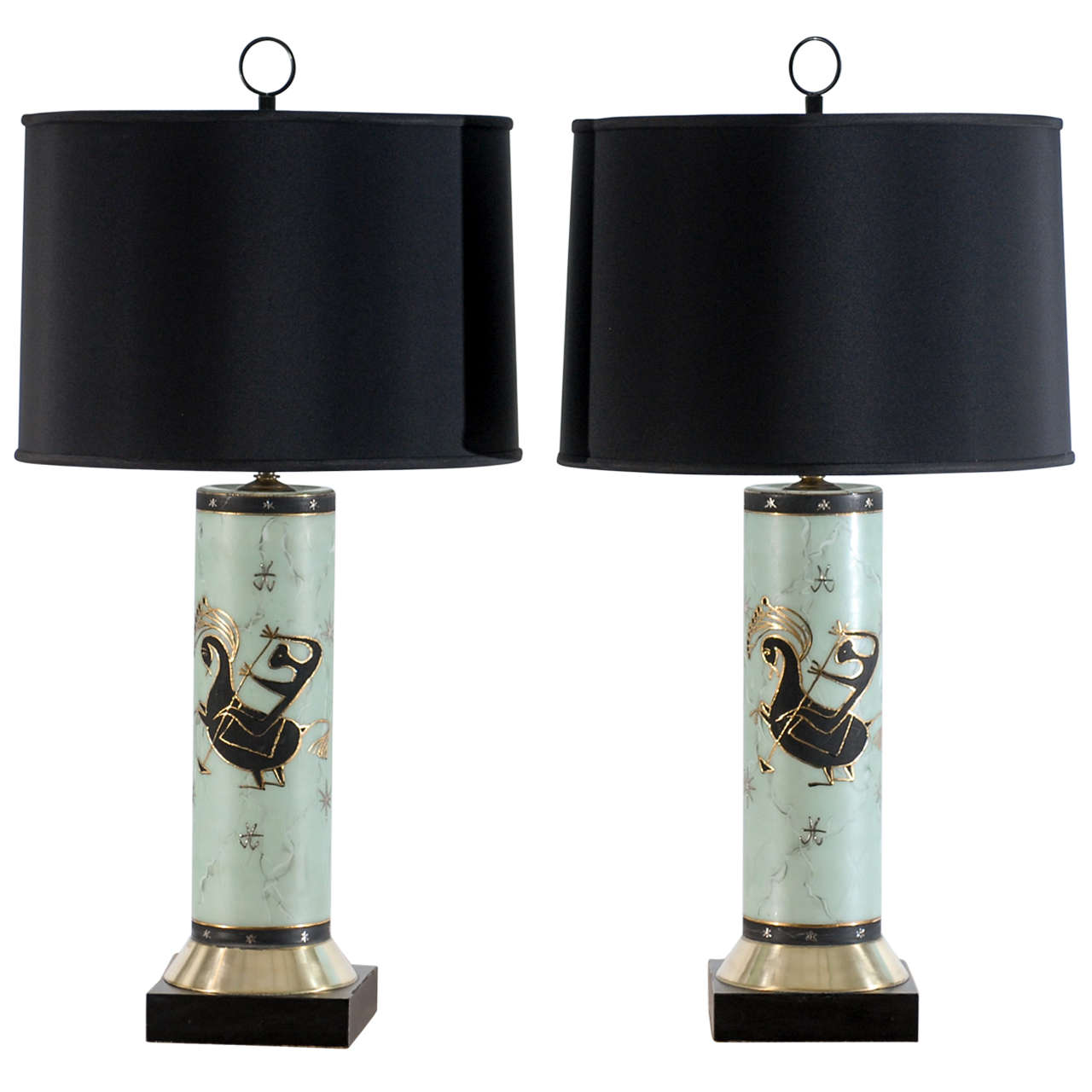 A Fanciful Pair of Marc Bellaire Style Lamps