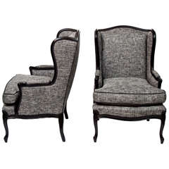 Pair of Tall Wingback Chairs
