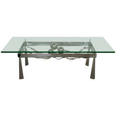 Rare Coffee Table Sculpture by René Broissand, France 7