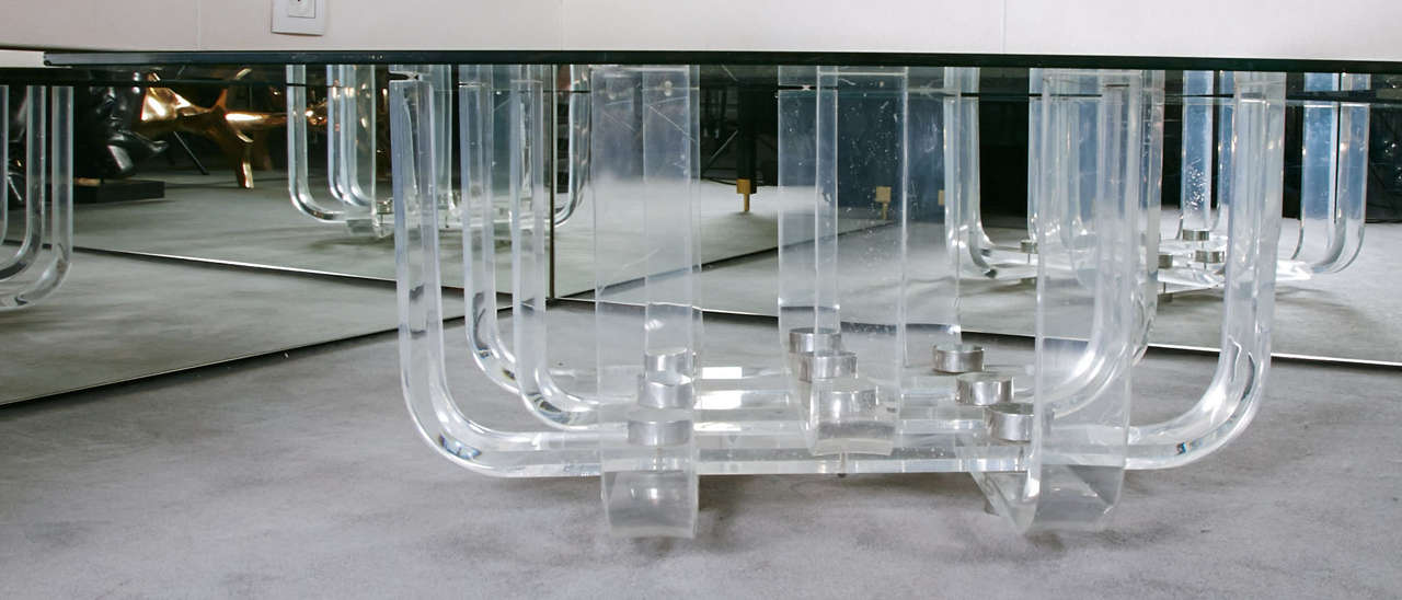 French Original Plexiglas Coffee Table by Philippe Jean, France, circa 1970 For Sale