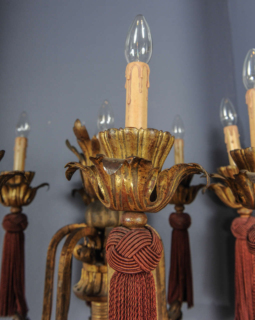 French A live size standing candelabra 6-light  floor light