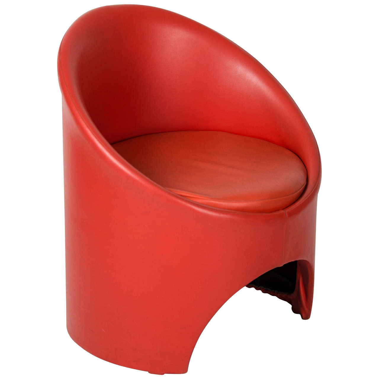 Red Leatherette Chair For Sale