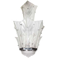 Palatial French Art Deco two tiered Sabino lantern- chandelier