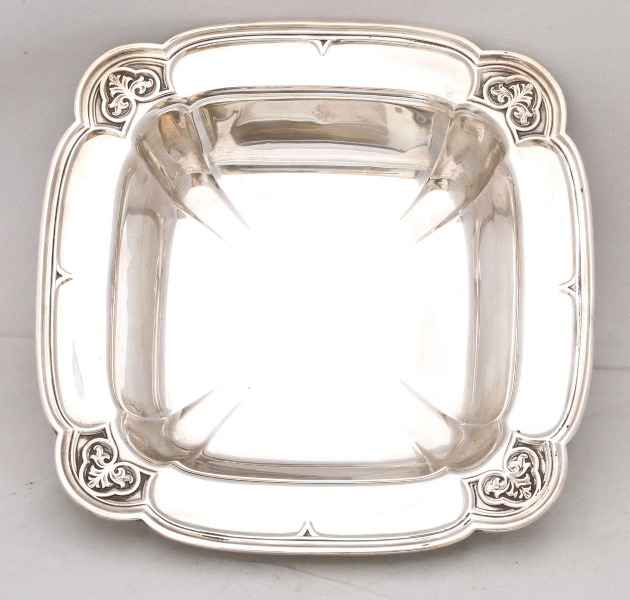 Art Deco, Celtic design, sterling silver serving bowl, R. Wallace & Son, Wallingford, Ct., circa 1930s. Measures: 10