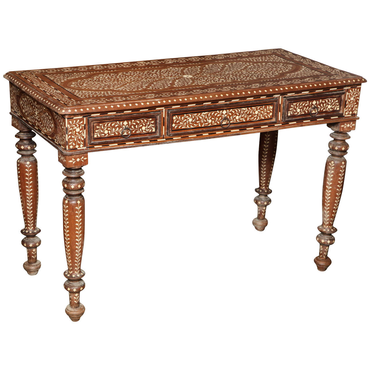 Bone Inlaid Desk at 1stDibs