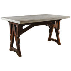 Marble Top Arts & Crafts Table