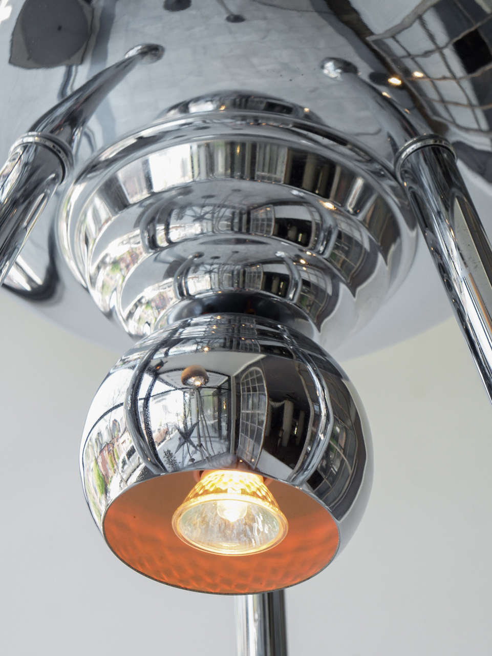 Metal UFO Chrome Hanging Light