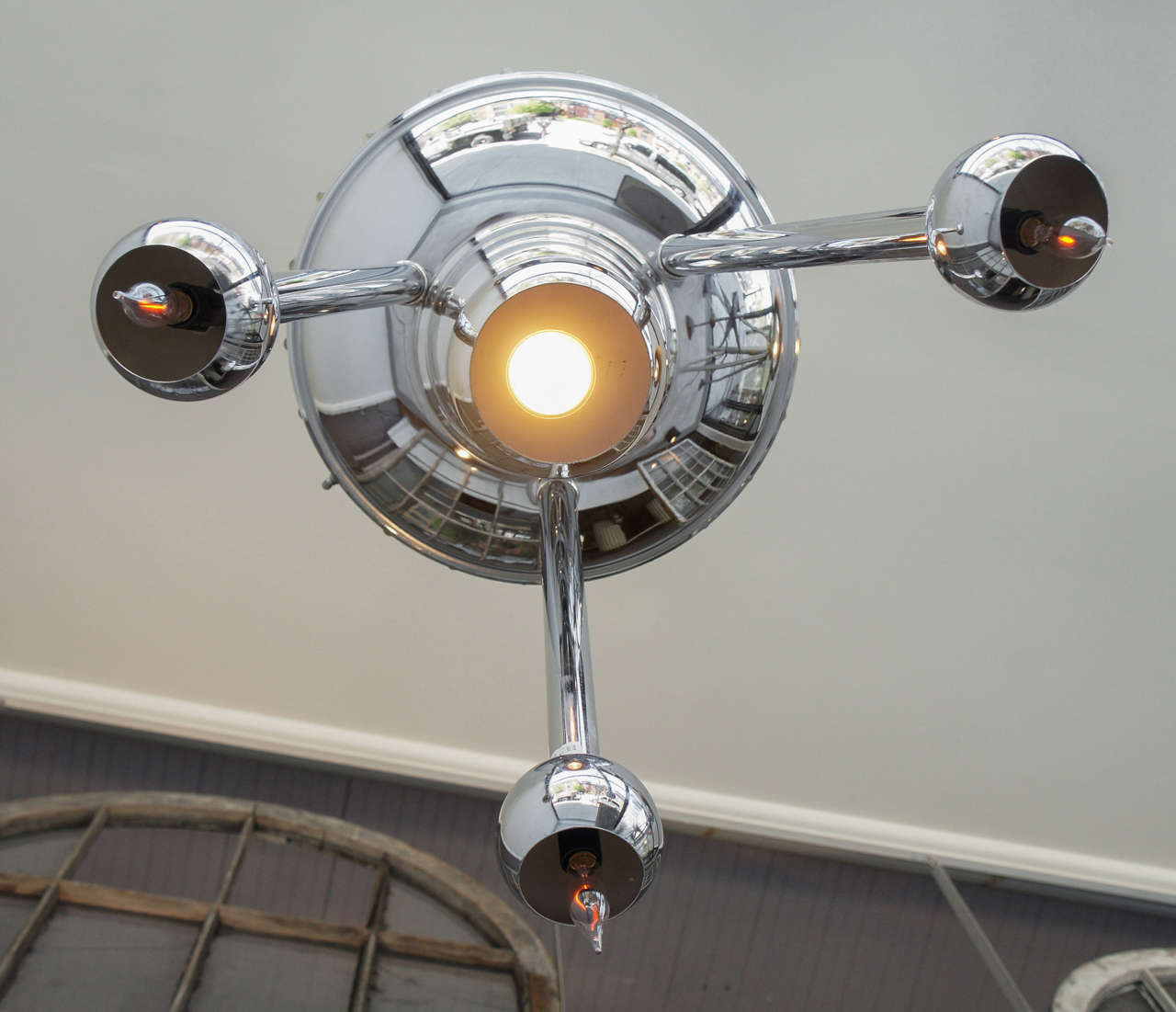 UFO Chrome Hanging Light 3