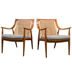 Pair of Peter Hvidt Lounge Chairs
