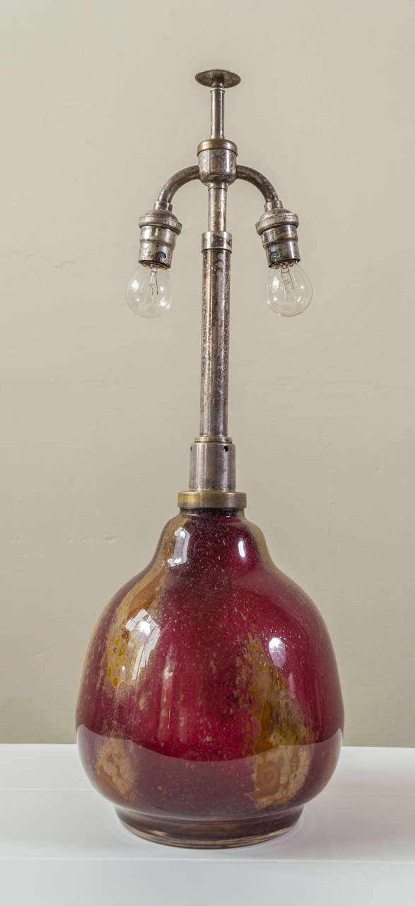 Rare WMH German Art Deco Glass Lamp For Sale 5