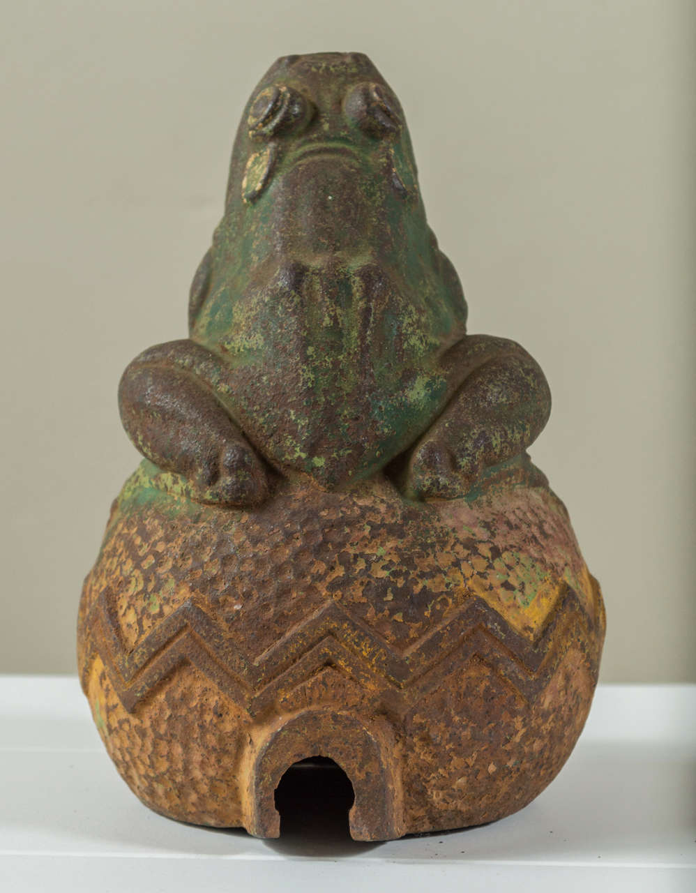 Cast Iron Frog Fountain Head In Excellent Condition In San Francisco, CA