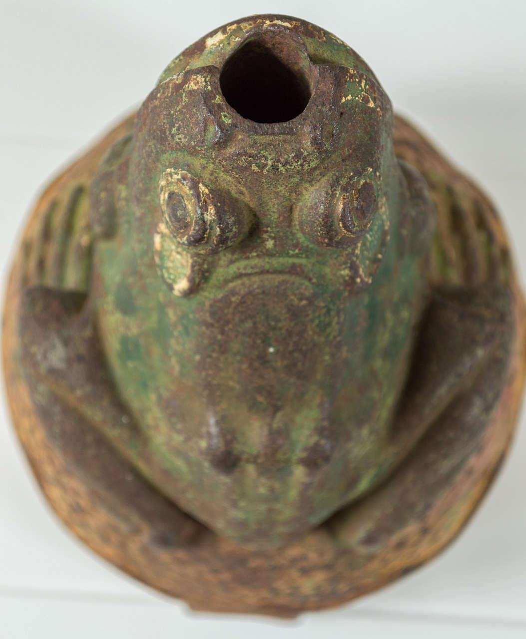20th Century Cast Iron Frog Fountain Head