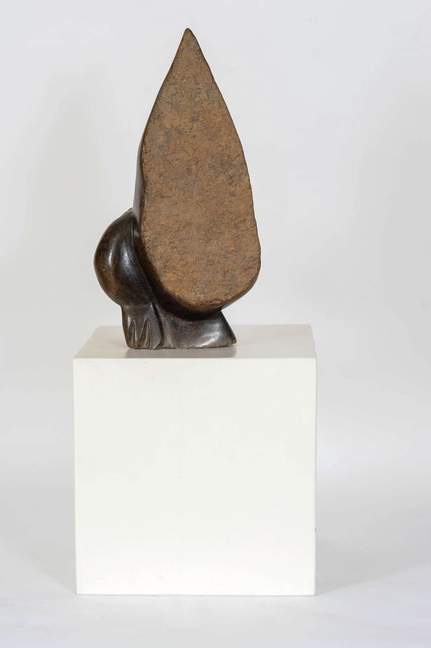 David Bangura Stone Sculpture on Pedestal For Sale 1
