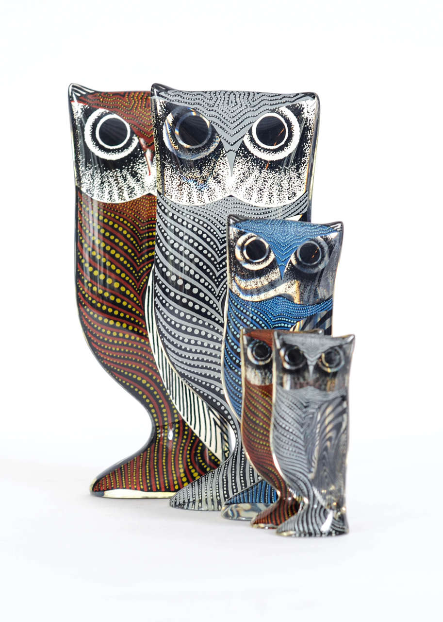 Set of Five Lucite Owls Designed by Abraham Palatnik 2