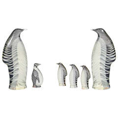 Set of Six Lucite Penguins Designed by Abraham Palatnik