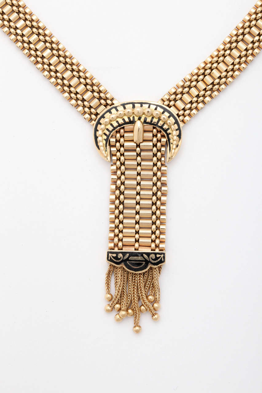 American Egyptian Revival Gold Necklace