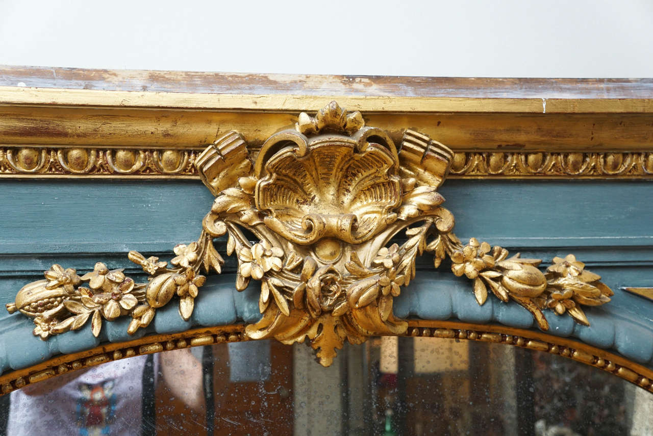 gold mantel mirror