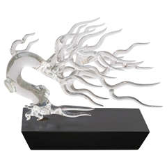 Glass Bonsai Tree Sculpture